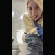 A pretty blonde girl takes a shit while sitting on a toilet in a public restroom. She wipes her ass and shows us her product in the bowl when done. Vertical HD format. Over 4 minutes.